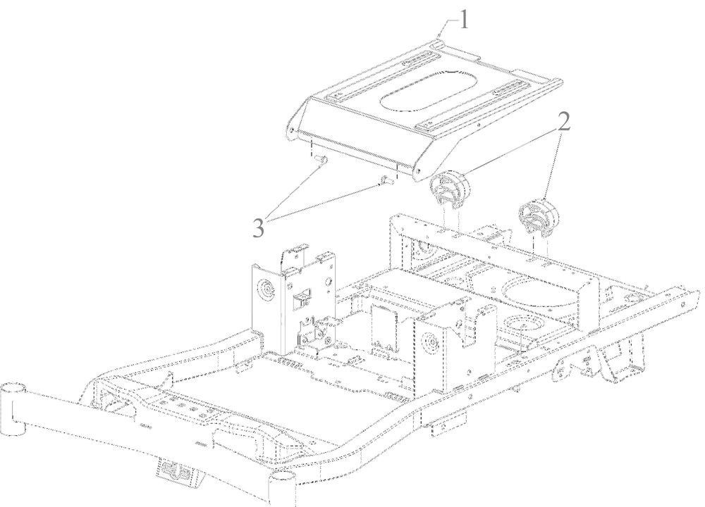 Seat Adjustment Diagram and Parts List for 2022 Yard Machines Lawn Tractor